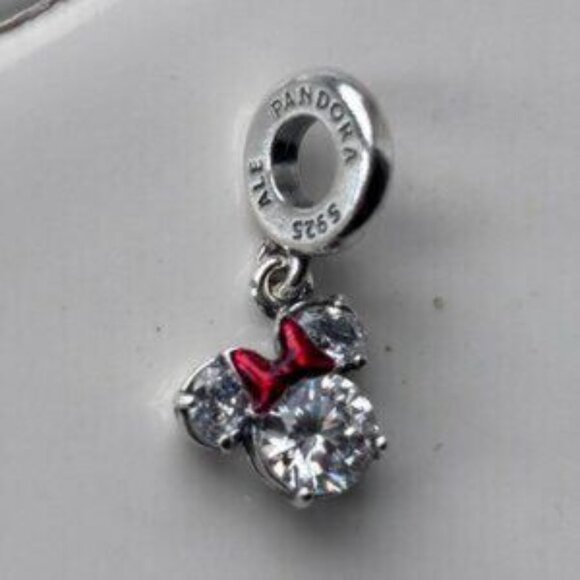Authentic Disney Minnie Mouse Silhoutte Dangle Pandora Charm - Picture 4 of 5